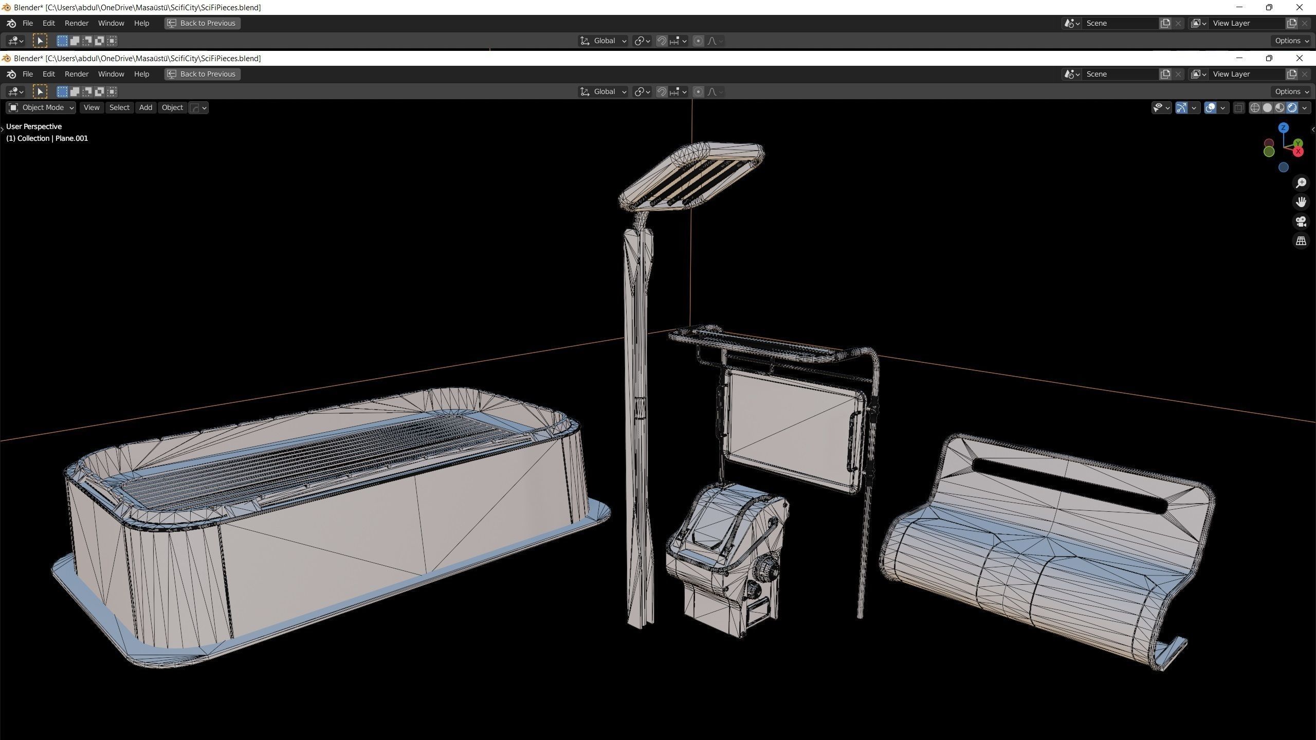 Sci Fi City Assets 3D model_14