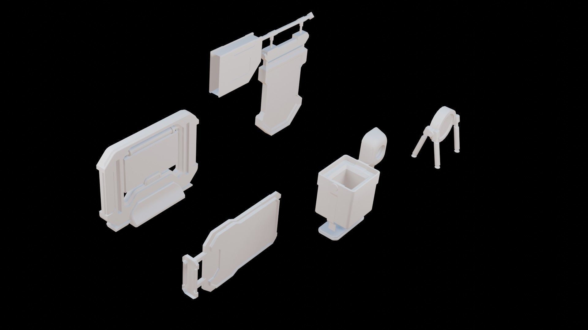 Sci Fi City Assets 3D model_11