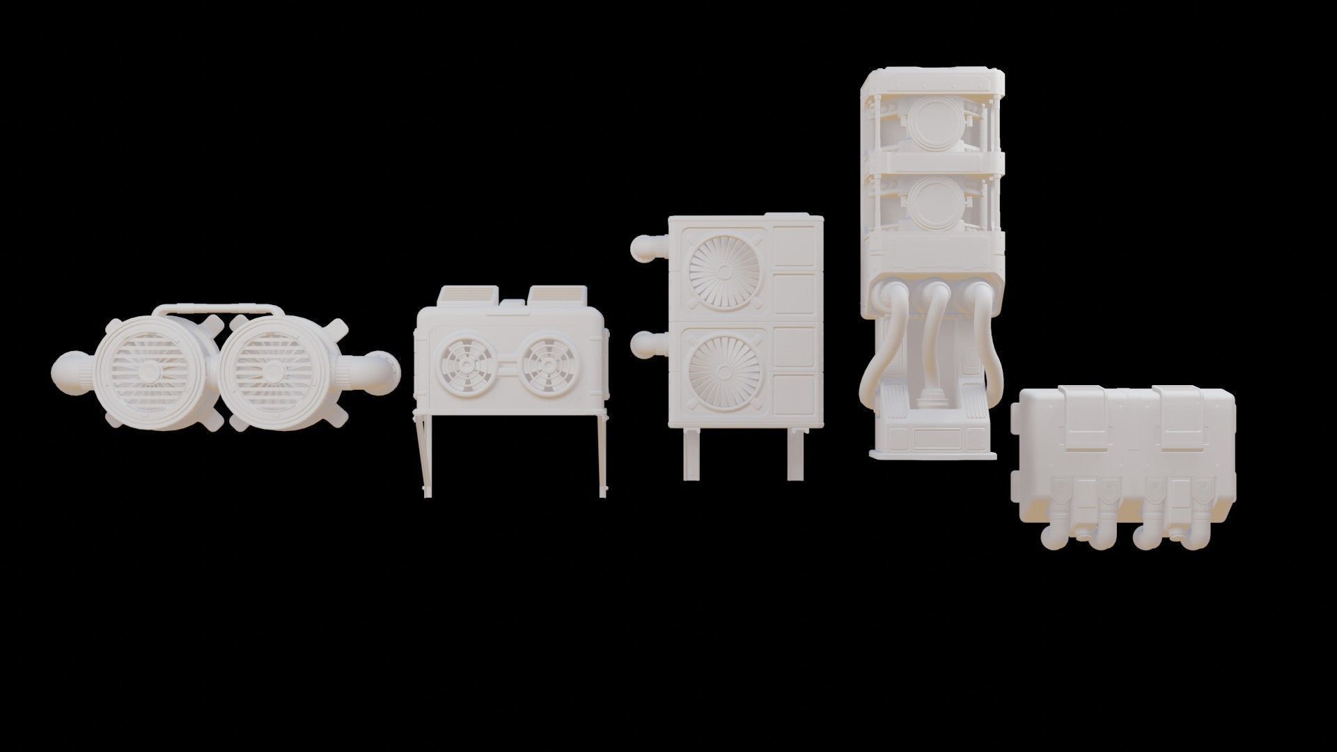 Sci Fi City Assets 3D model_10