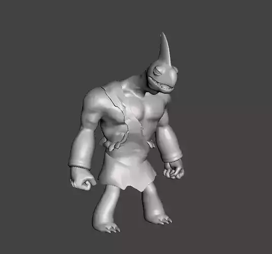 Barbarian 3D Model humanoid creature