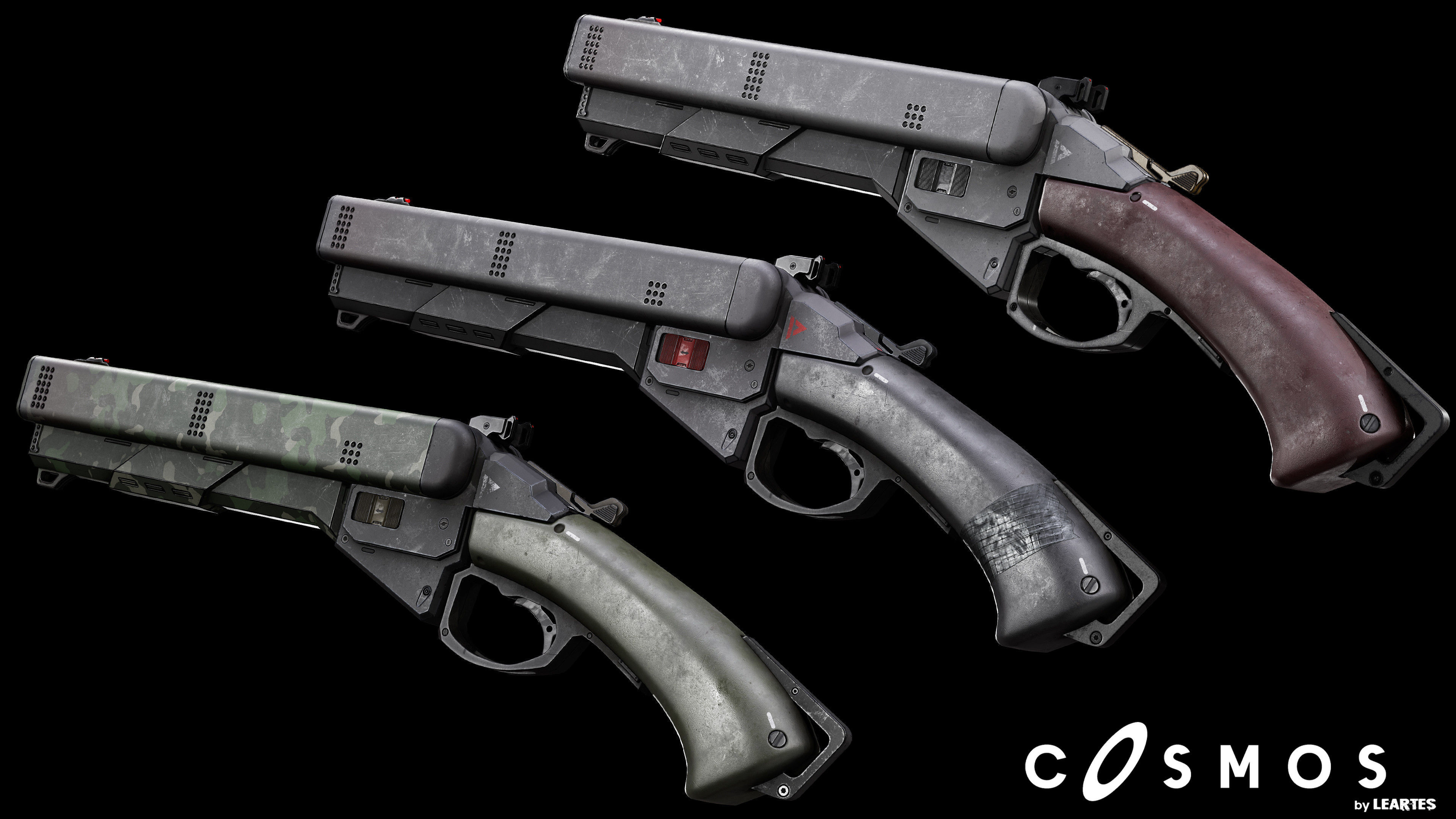 The Bull 9 gun Low-poly 3D model_3