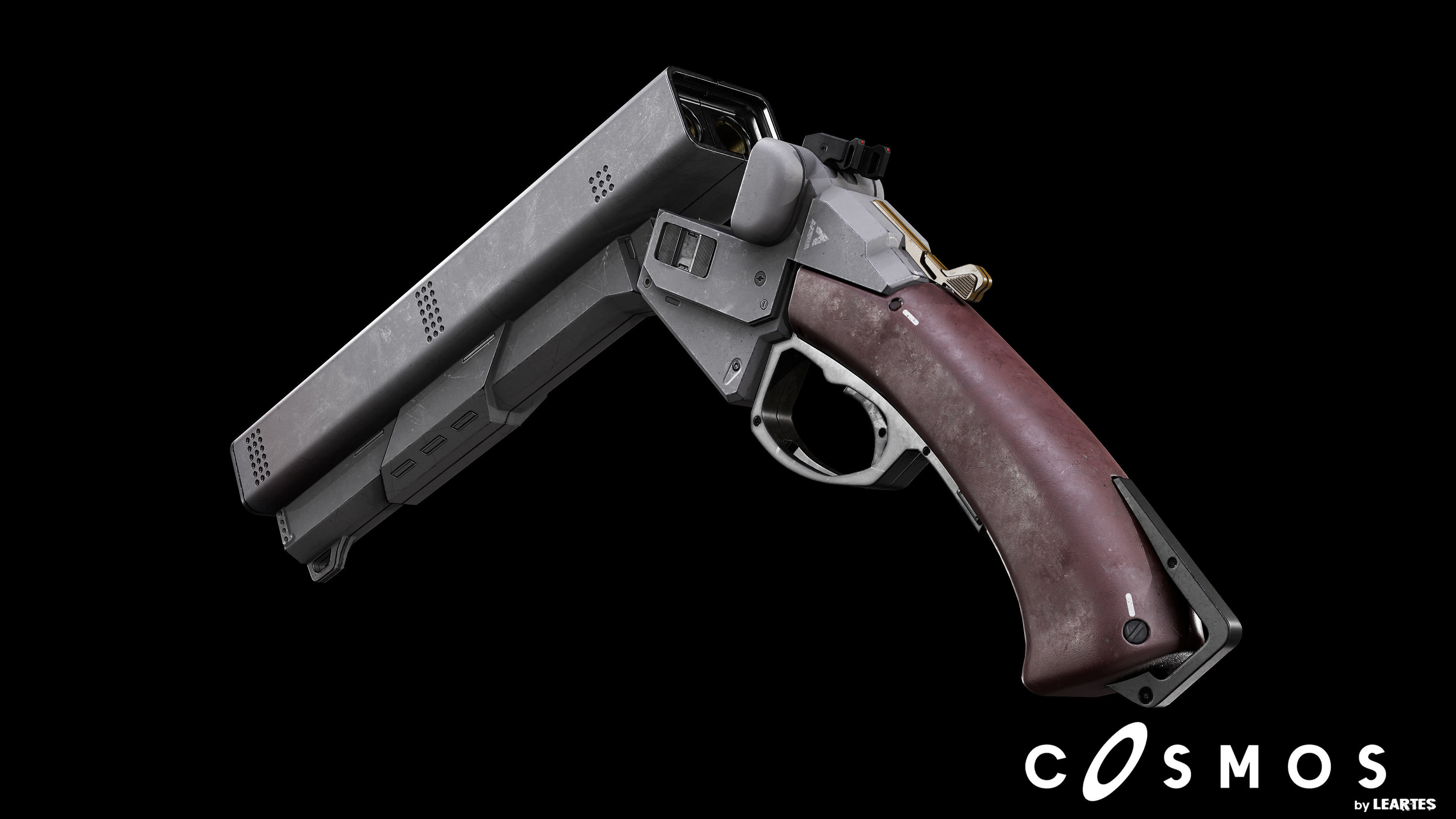 The Bull 9 gun Low-poly 3D model_4