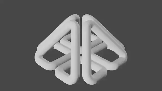 Interesting 3D printable one line object Free 3D print model