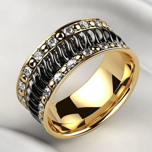 Fashion Gold Ring 3D print model