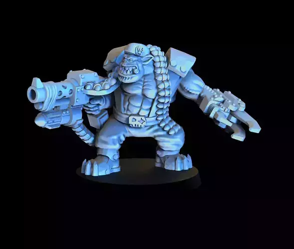 Orc Commando War Boss 3D print model