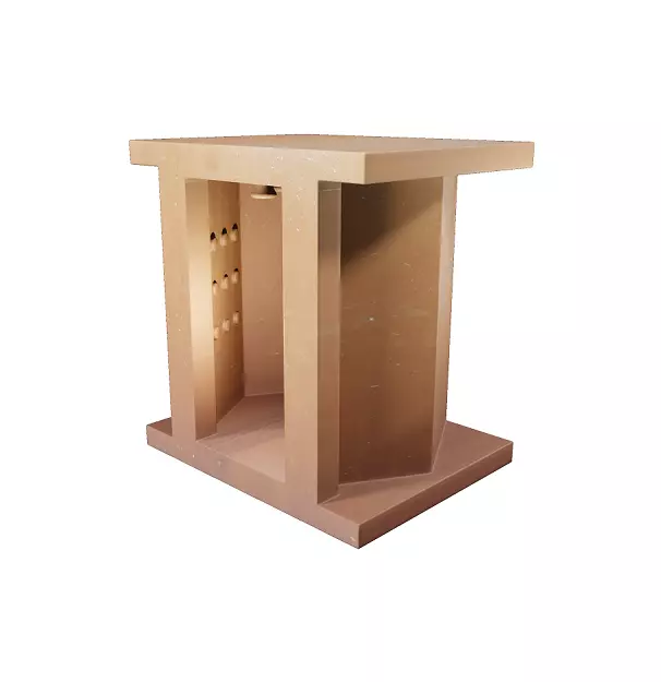 Wooden Elevator Toy Low-poly 3D model_0