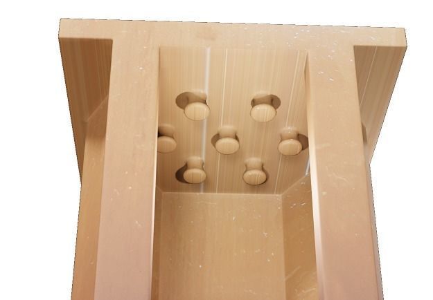 Wooden Elevator Toy Low-poly 3D model_2