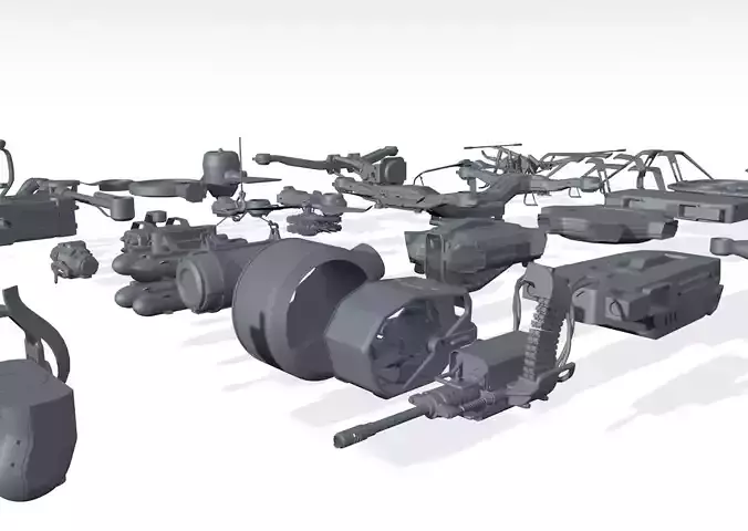 Aeronautical parts 3D model
