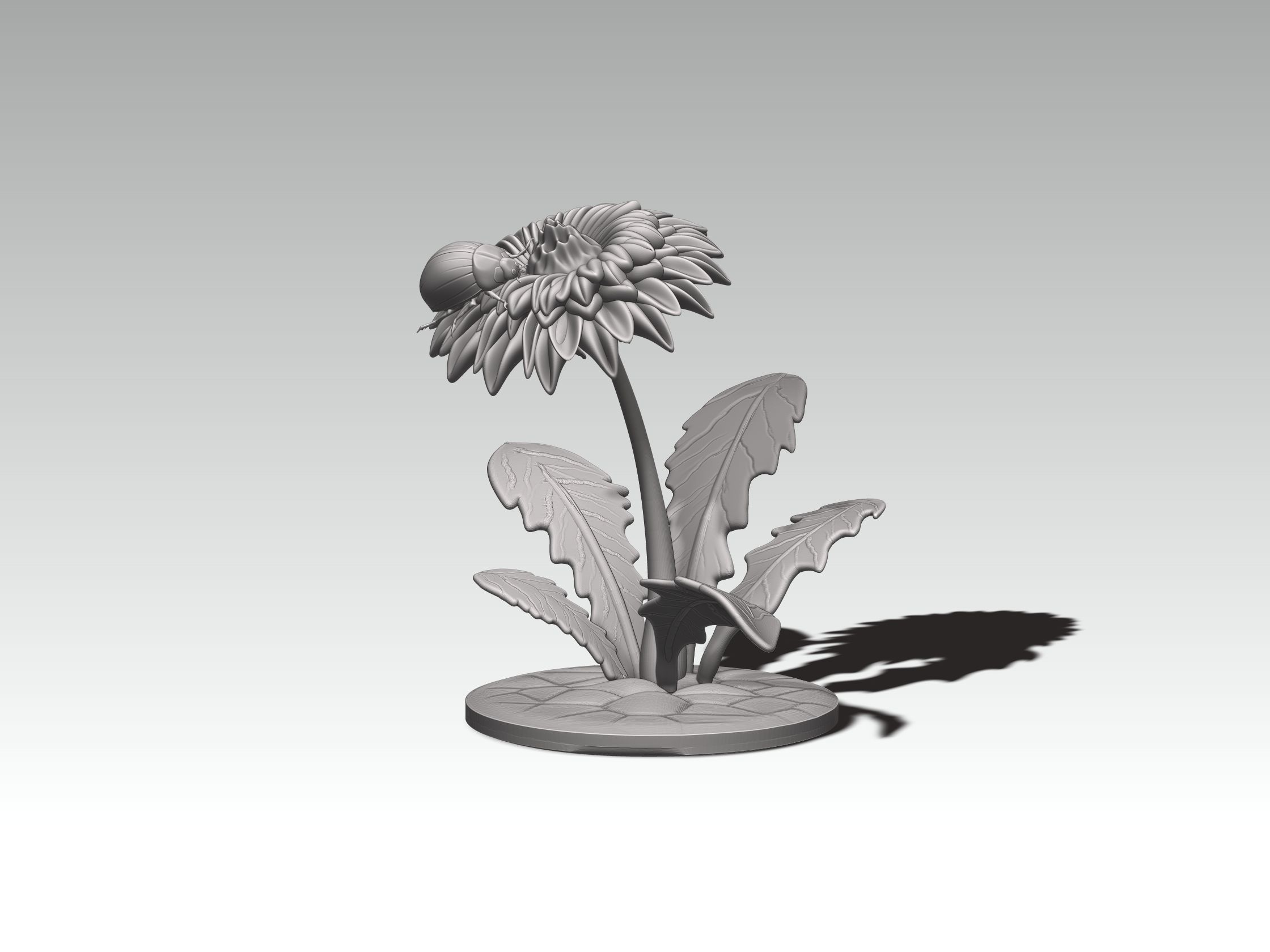 printready LADYBUG and FLOWER 3D print model_1