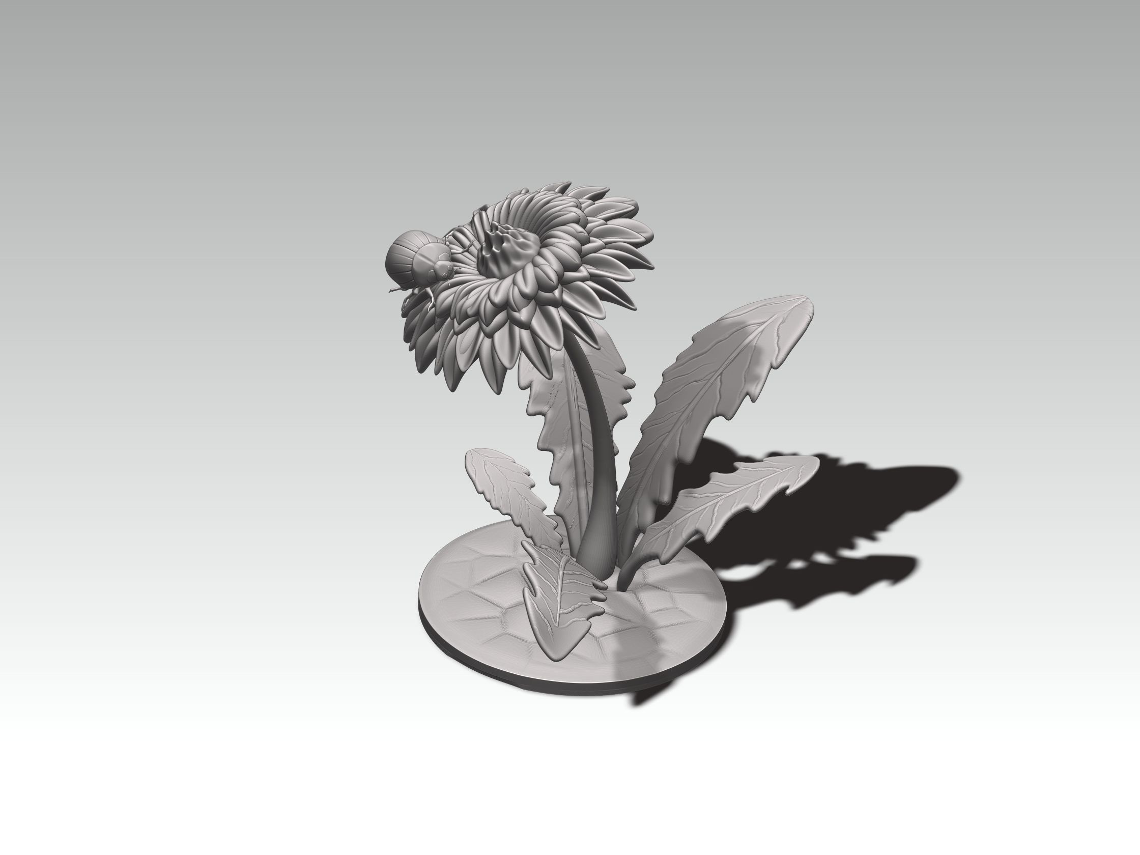 printready LADYBUG and FLOWER 3D print model_12