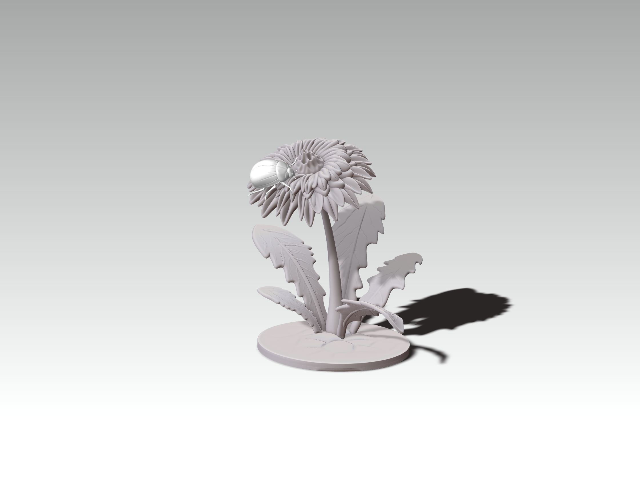 printready LADYBUG and FLOWER 3D print model_14