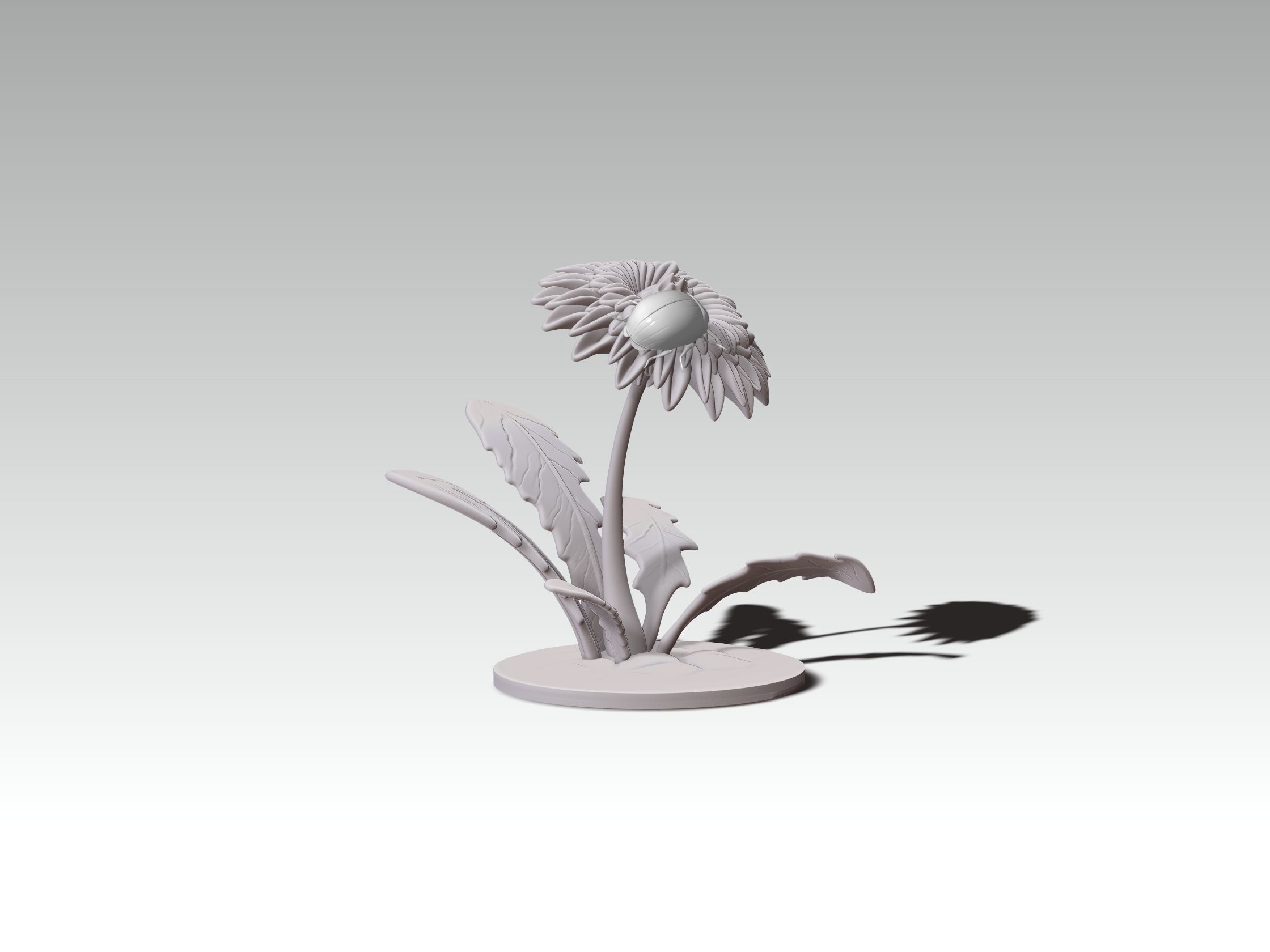 printready LADYBUG and FLOWER 3D print model_17