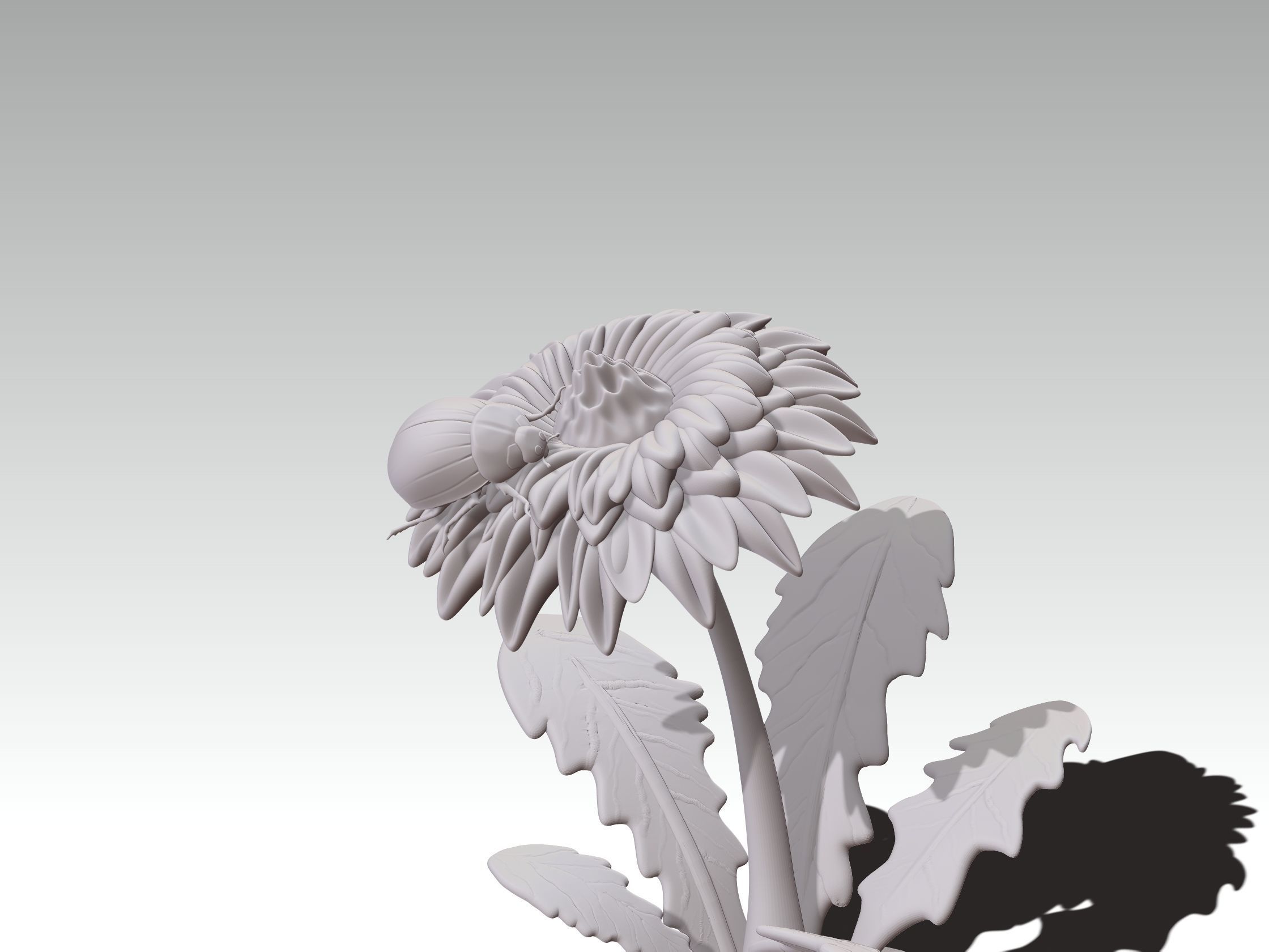 printready LADYBUG and FLOWER 3D print model_19