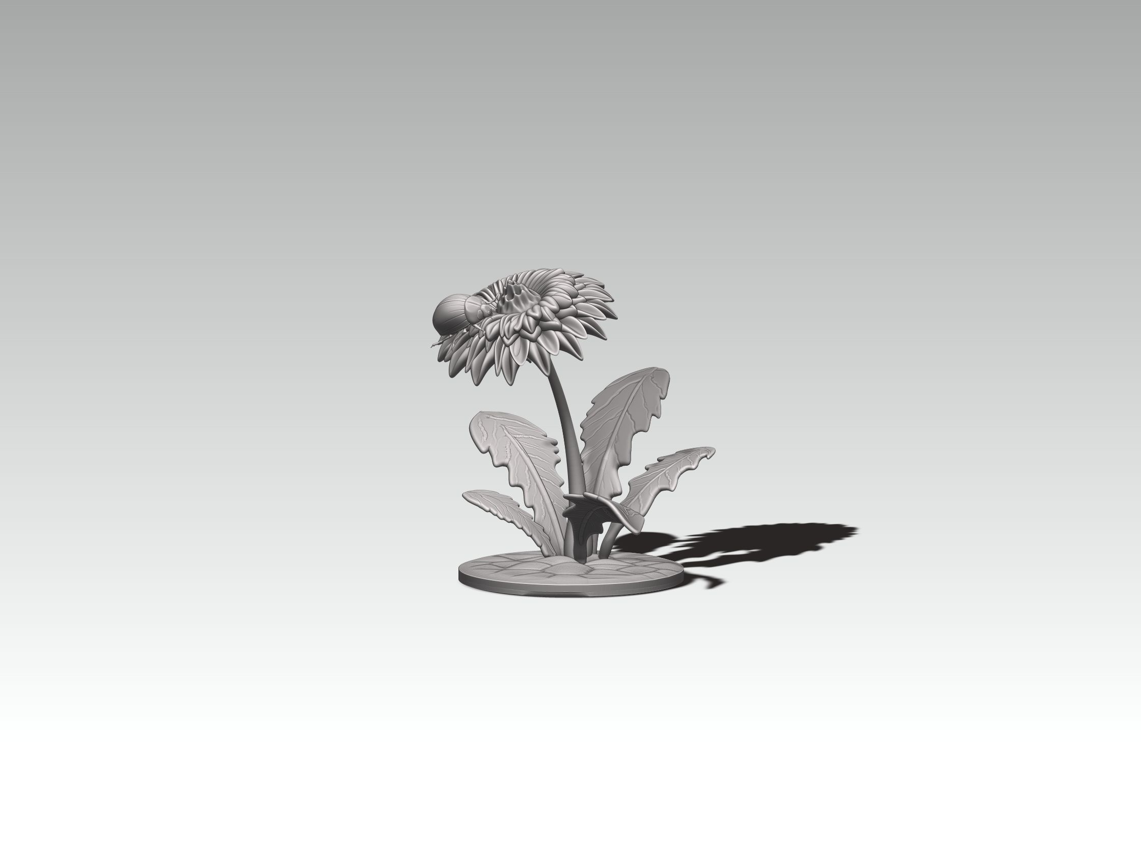 printready LADYBUG and FLOWER 3D print model_2