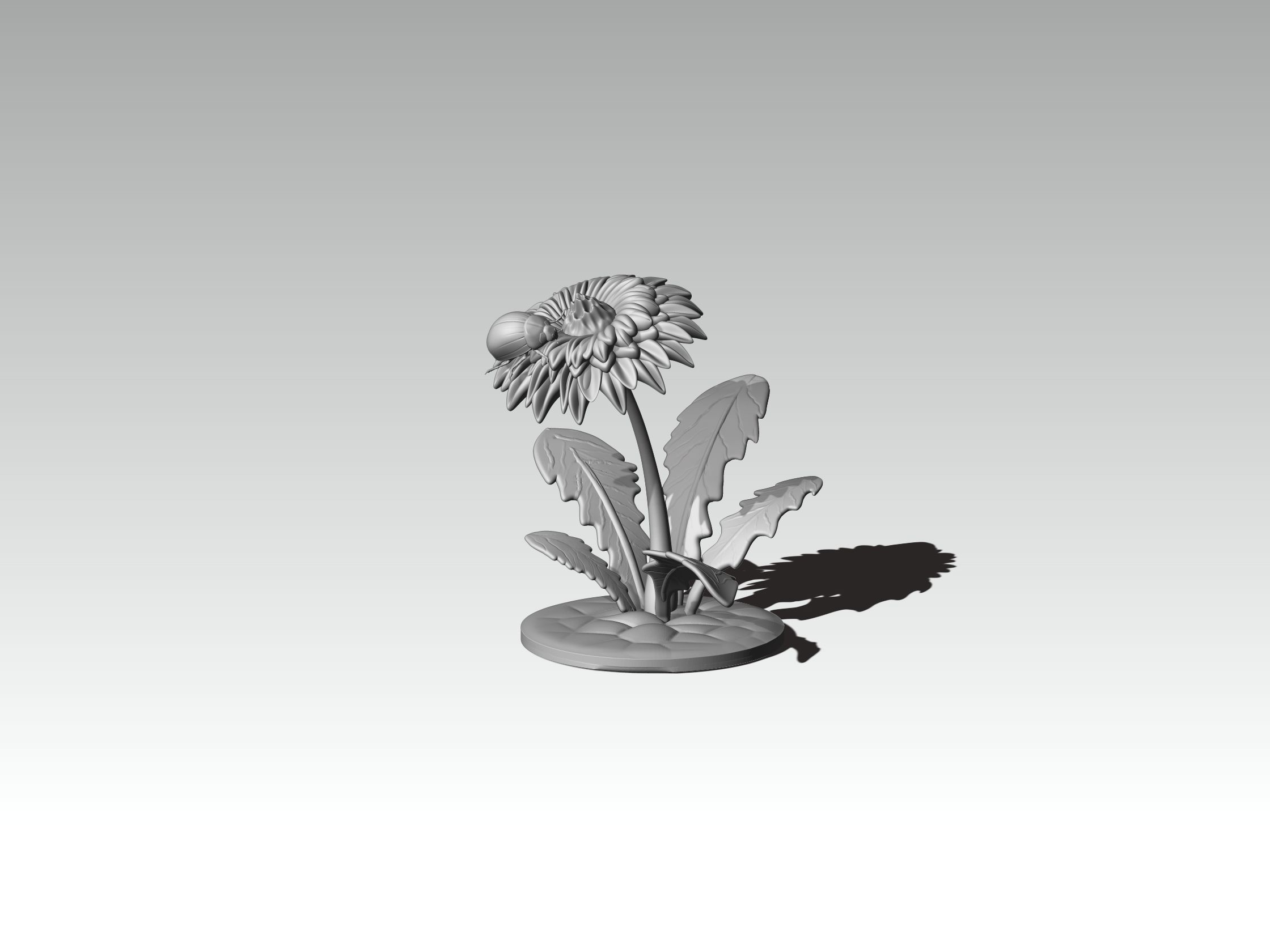 printready LADYBUG and FLOWER 3D print model_6