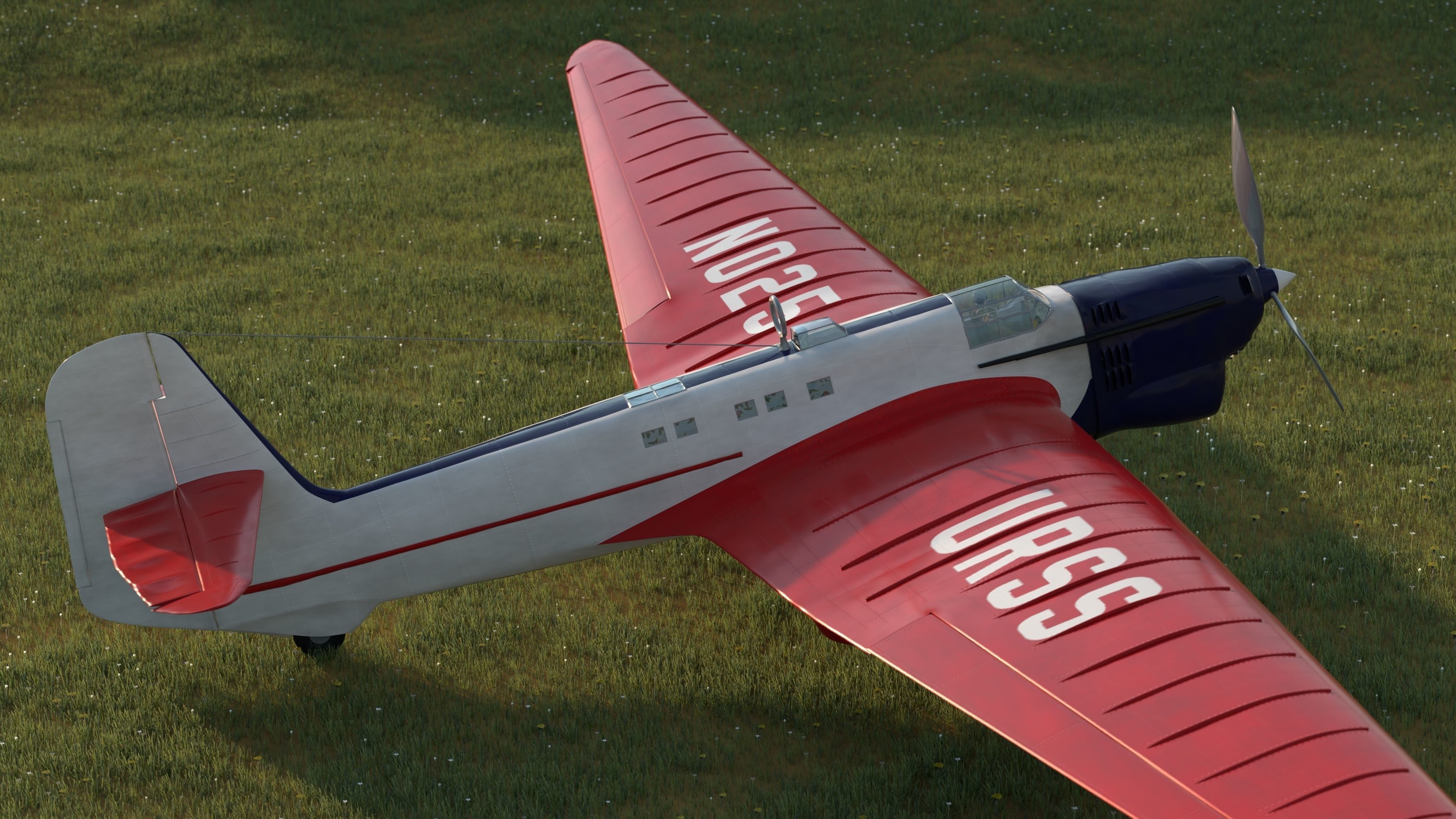 Tupolev ant-25 3D model rigged | CGTrader