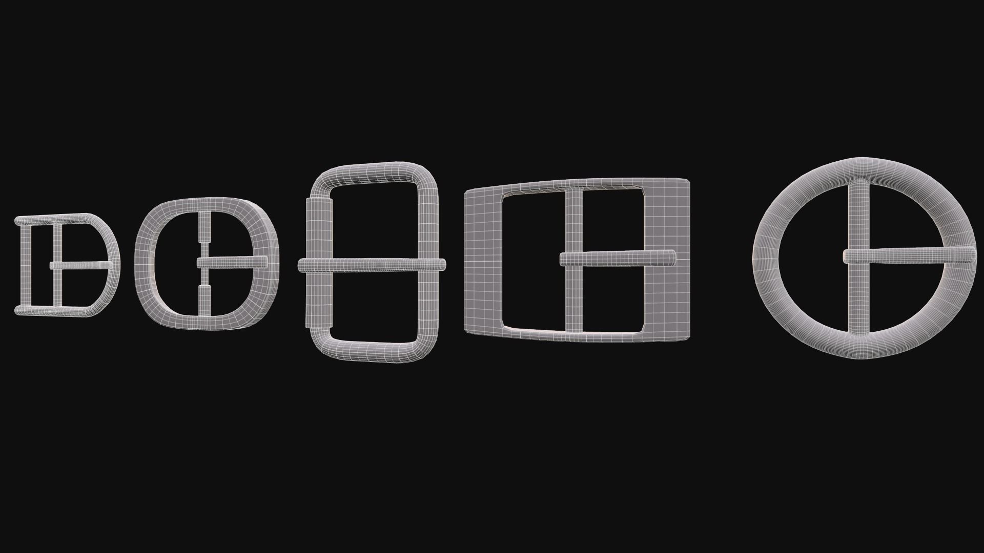 Pack of Buckles 2  3D model_7