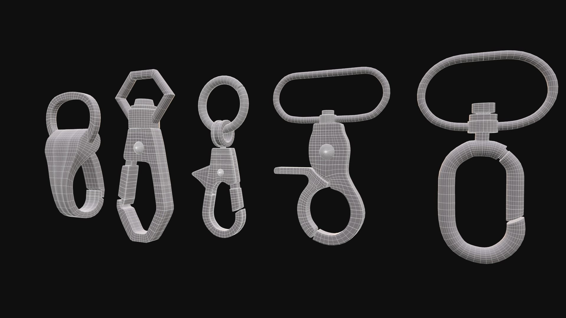 Pack of Buckles 2  3D model_9