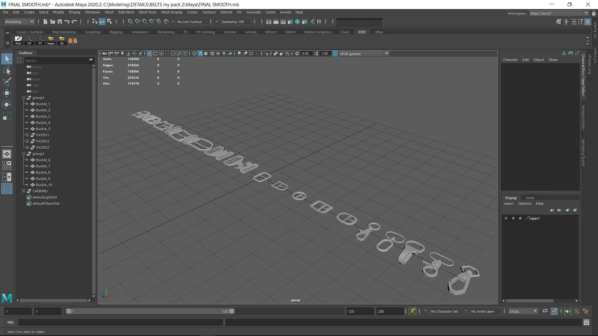 Pack of Buckles 2  3D model_10