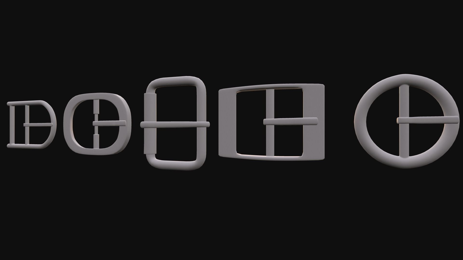 Pack of Buckles 2  3D model_6