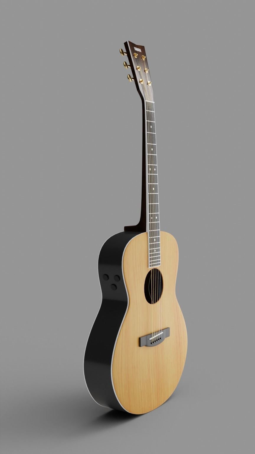 Yamaha LS-TA Acoustic Guitar 3D model_16