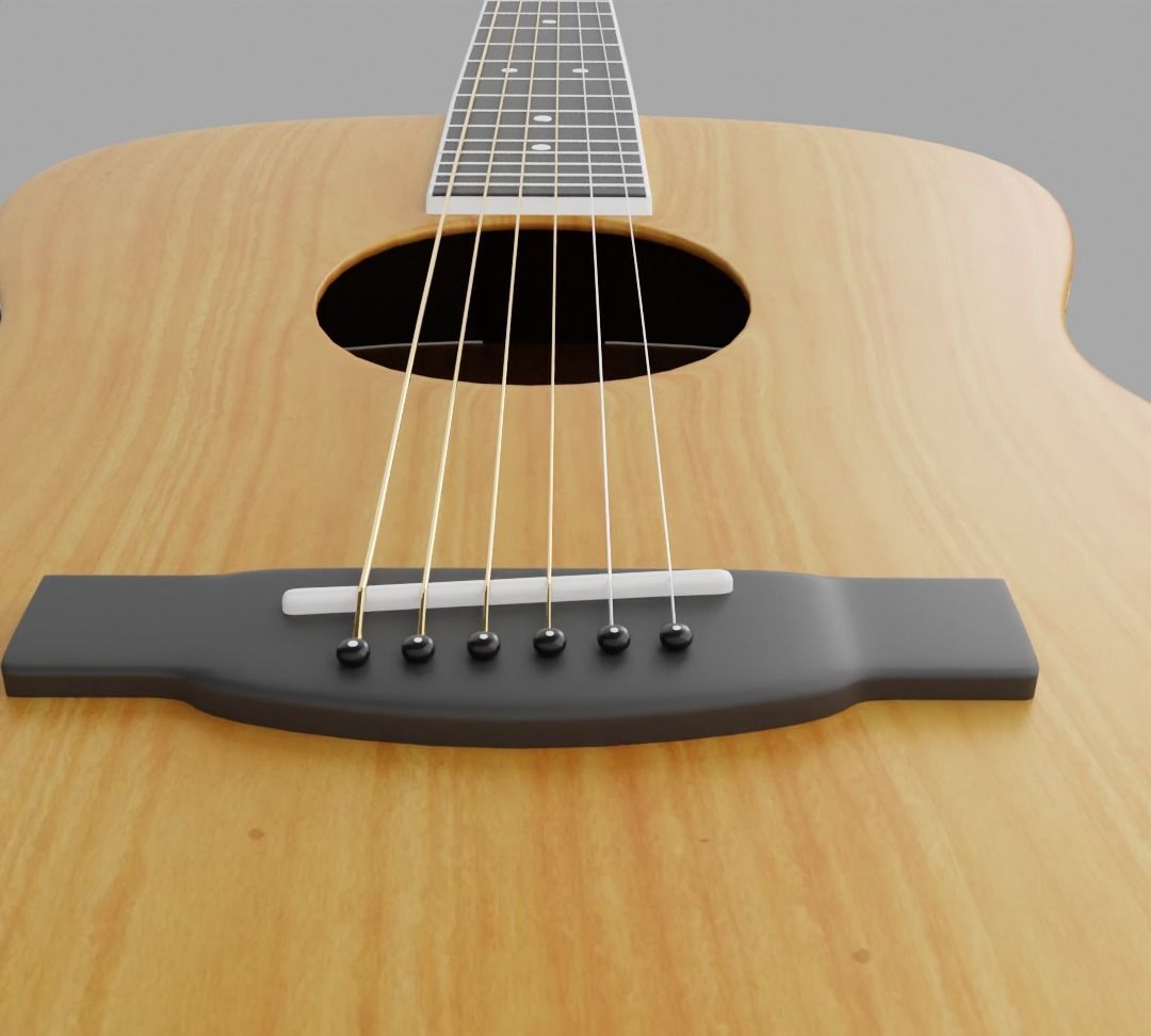 Yamaha LS-TA Acoustic Guitar 3D model_29