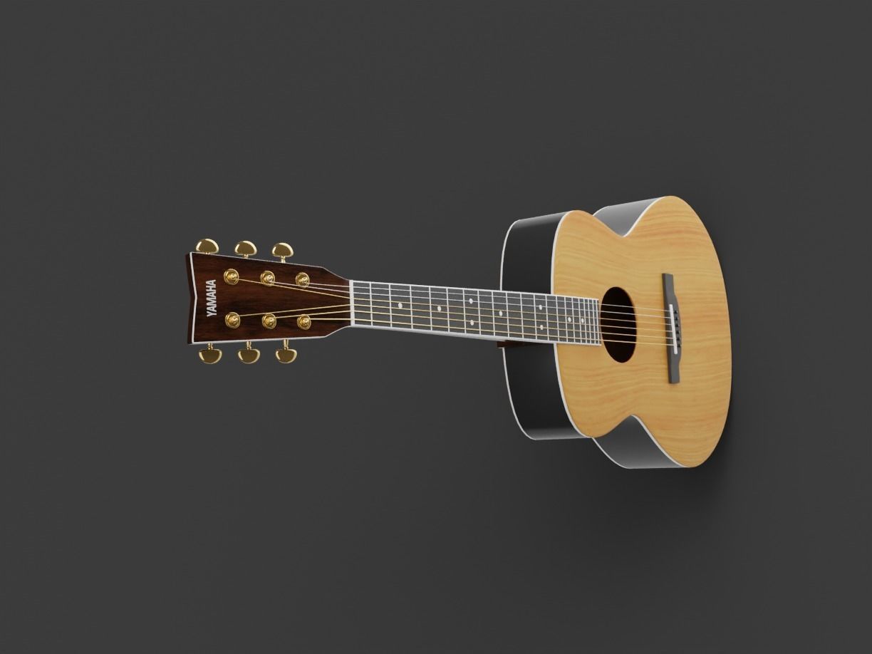 Yamaha LS-TA Acoustic Guitar 3D model_28