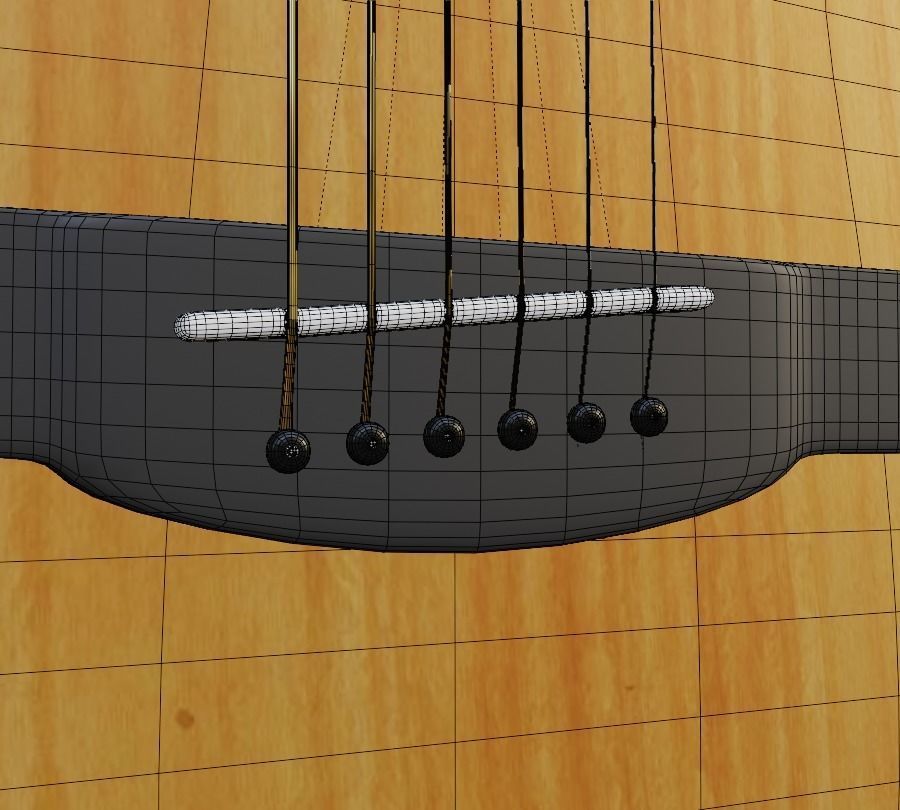 Yamaha LS-TA Acoustic Guitar 3D model_32