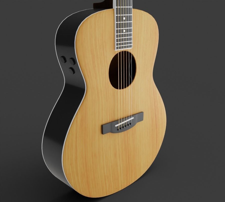 Yamaha LS-TA Acoustic Guitar 3D model_17