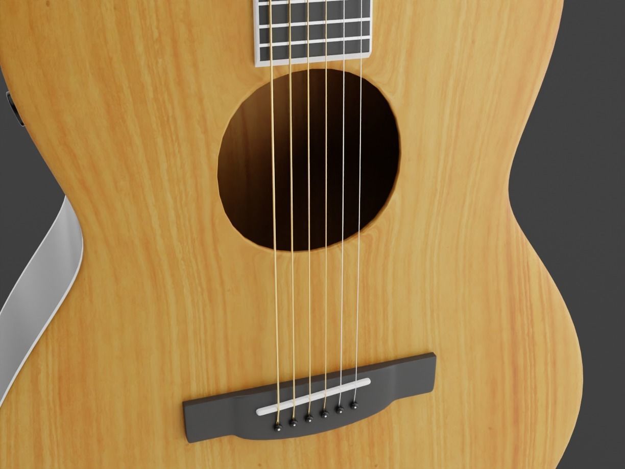 Yamaha LS-TA Acoustic Guitar 3D model_31