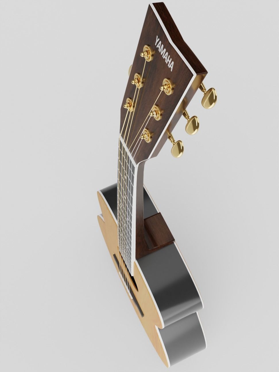 Yamaha LS-TA Acoustic Guitar 3D model_19