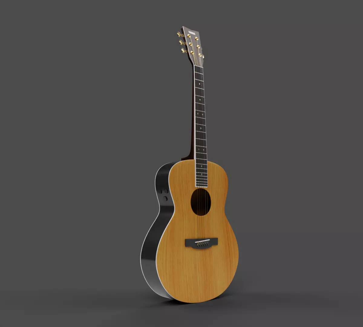 Yamaha LS-TA Acoustic Guitar 3D model_0