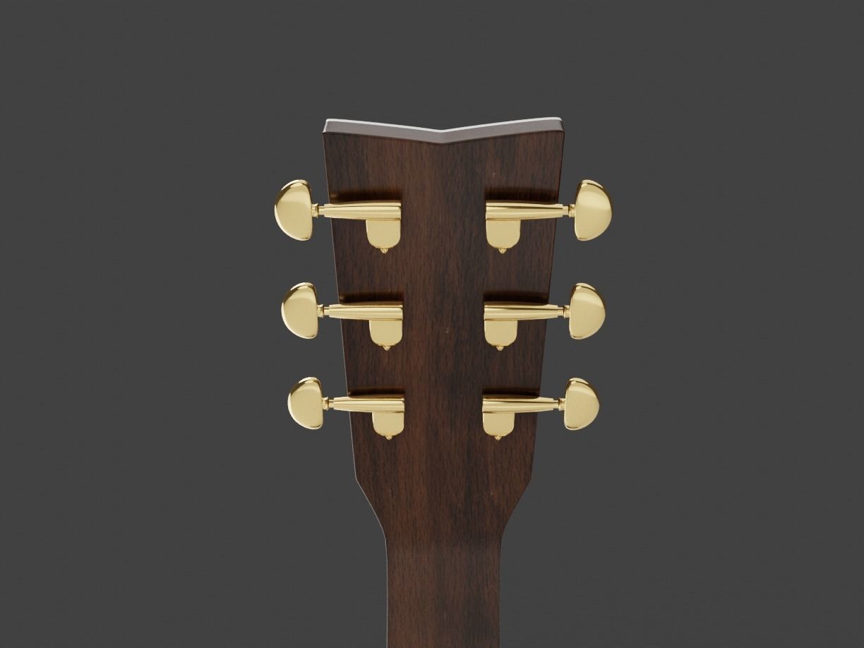 Yamaha LS-TA Acoustic Guitar 3D model_14