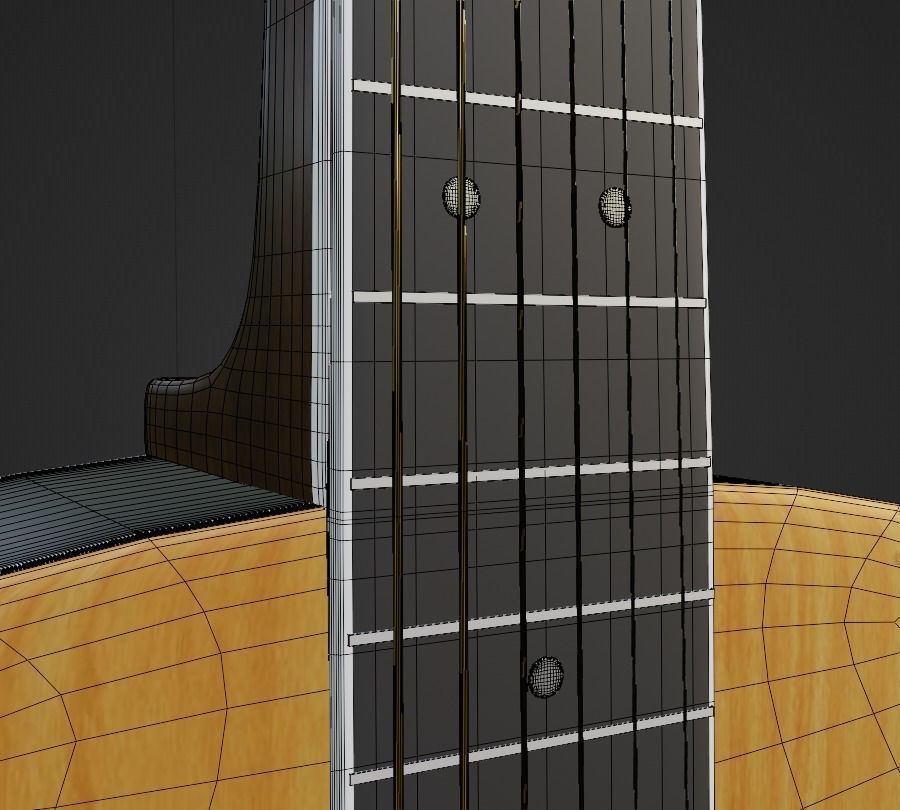 Yamaha LS-TA Acoustic Guitar 3D model_37