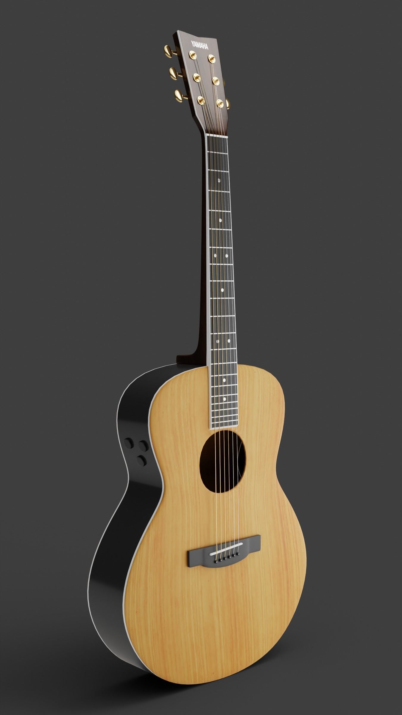 Yamaha LS-TA Acoustic Guitar 3D model_1