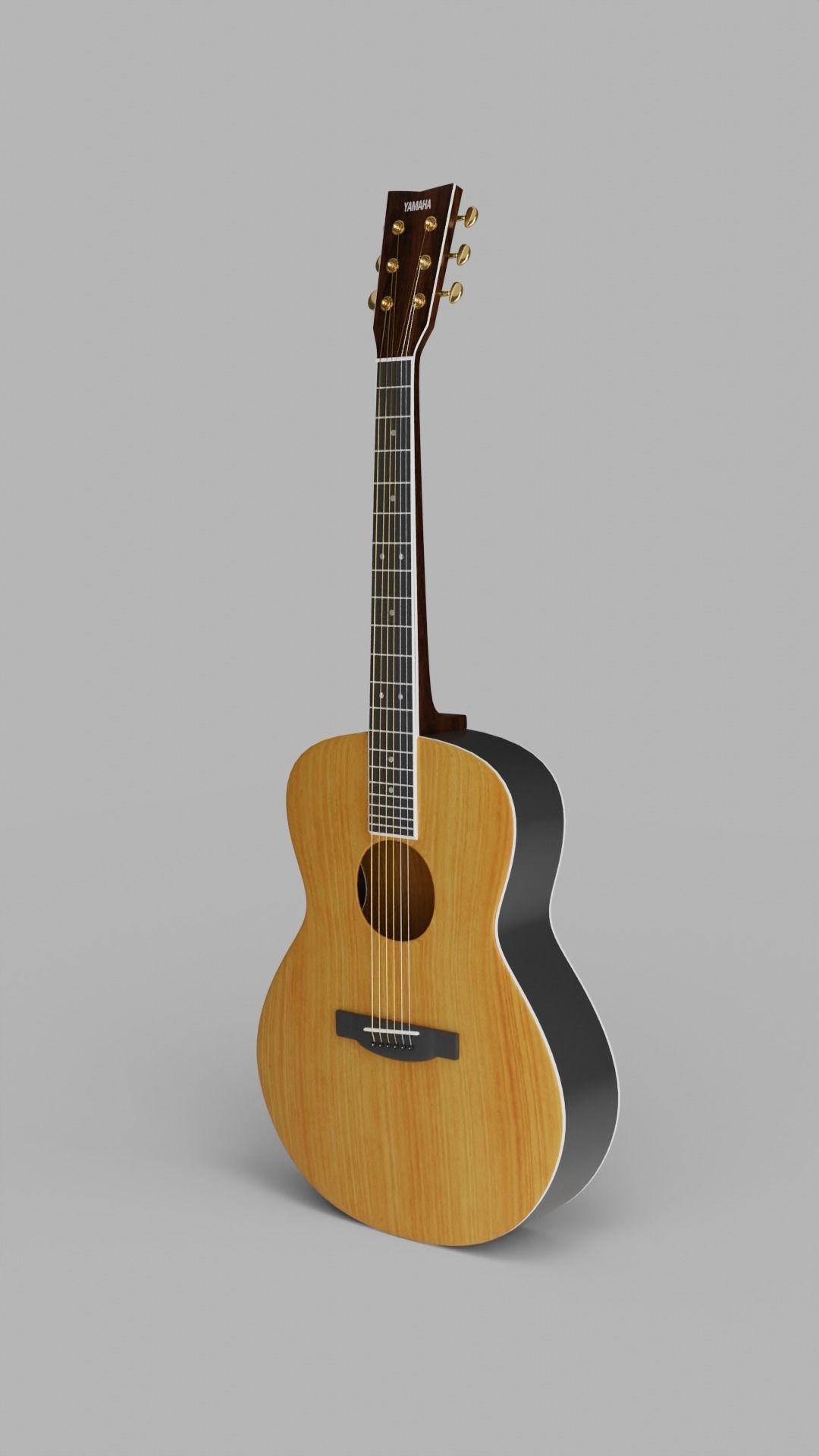 Yamaha LS-TA Acoustic Guitar 3D model_3