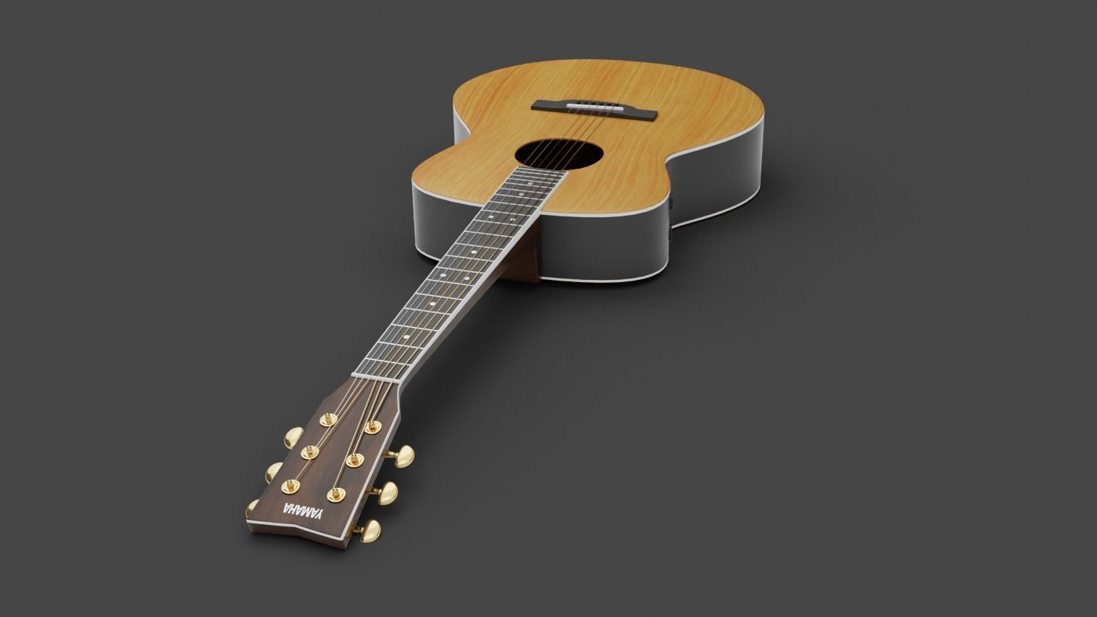 Yamaha LS-TA Acoustic Guitar 3D model_9