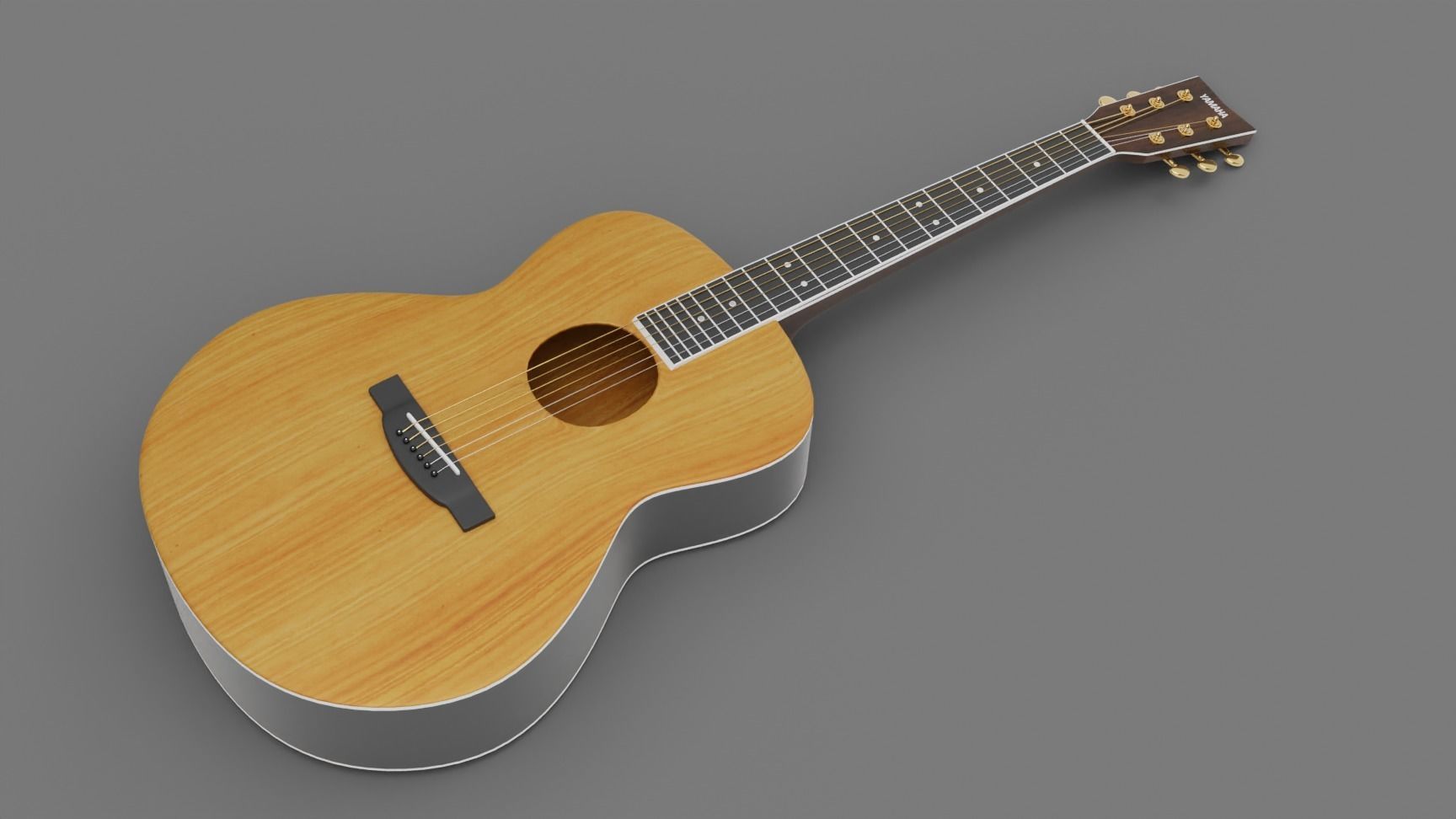 Yamaha LS-TA Acoustic Guitar 3D model_5