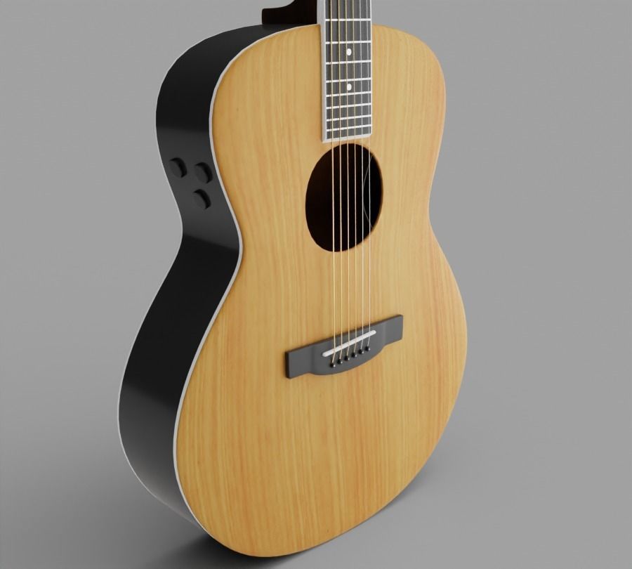 Yamaha LS-TA Acoustic Guitar 3D model_26