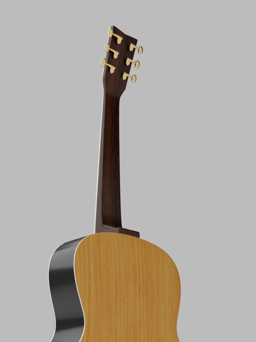 Yamaha LS-TA Acoustic Guitar 3D model_20