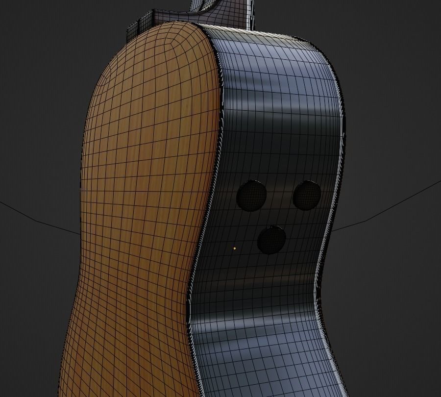 Yamaha LS-TA Acoustic Guitar 3D model_10