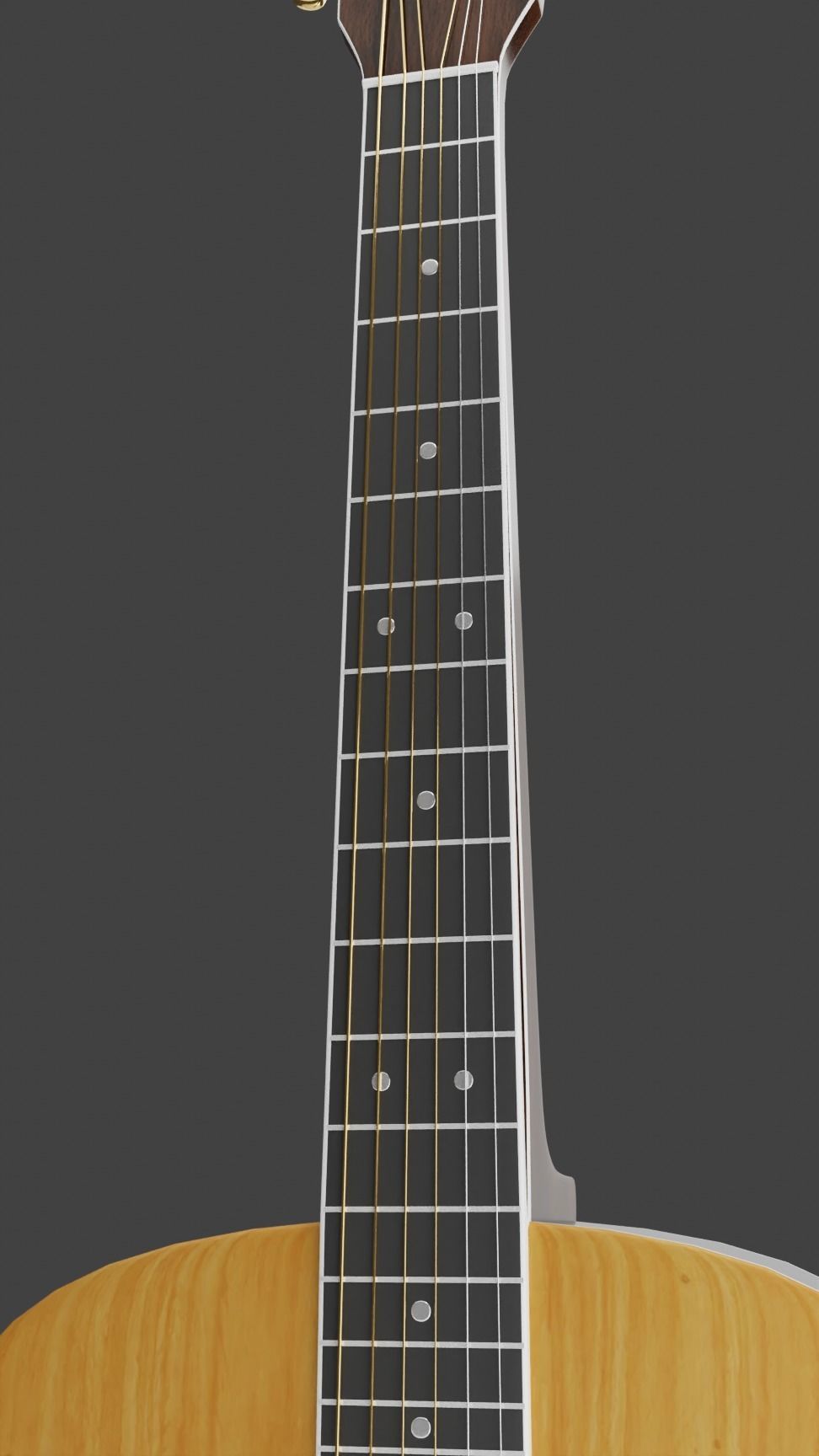 Yamaha LS-TA Acoustic Guitar 3D model_18