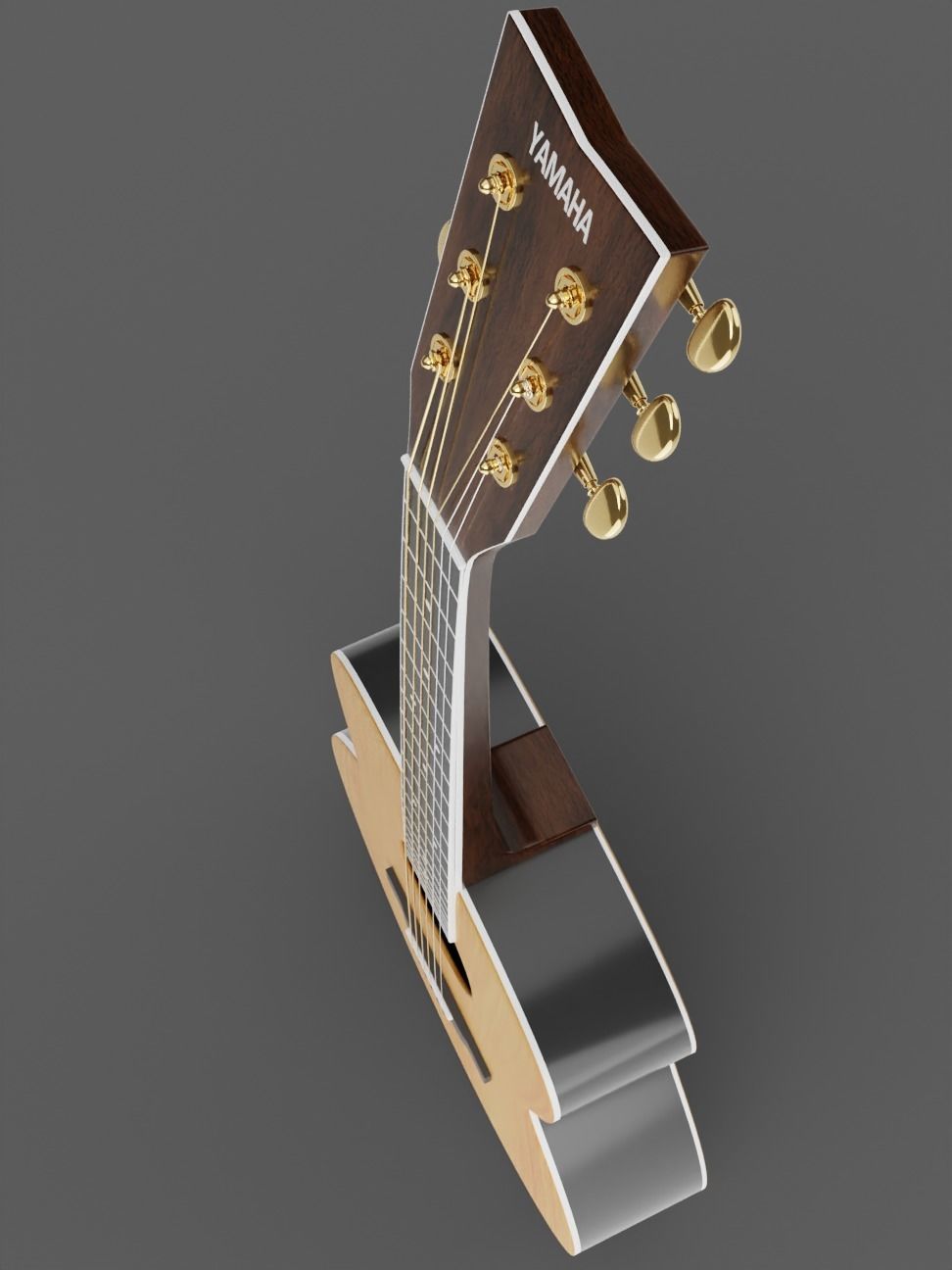 Yamaha LS-TA Acoustic Guitar 3D model_12