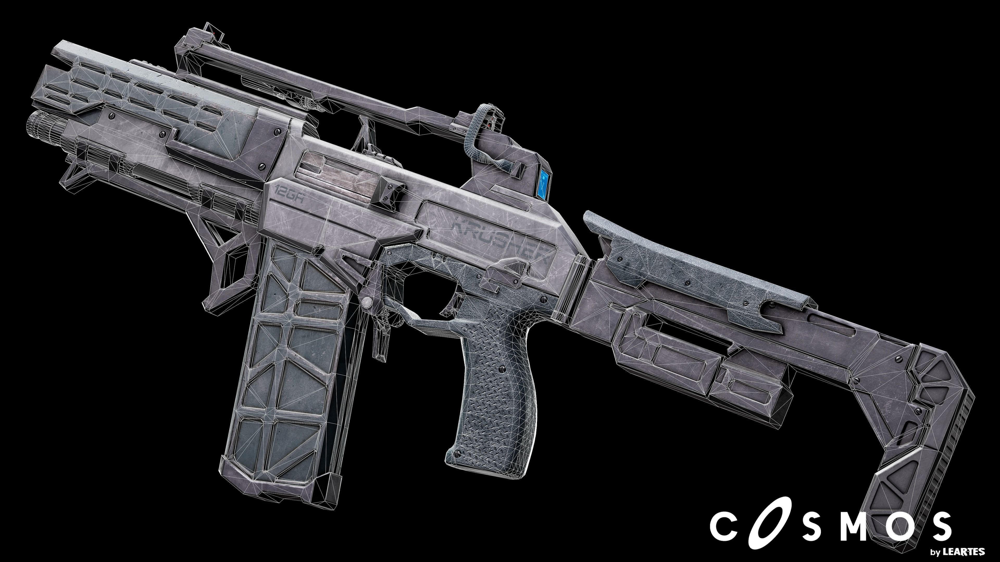 The Krusher cosmos rifle Low-poly 3D model_4