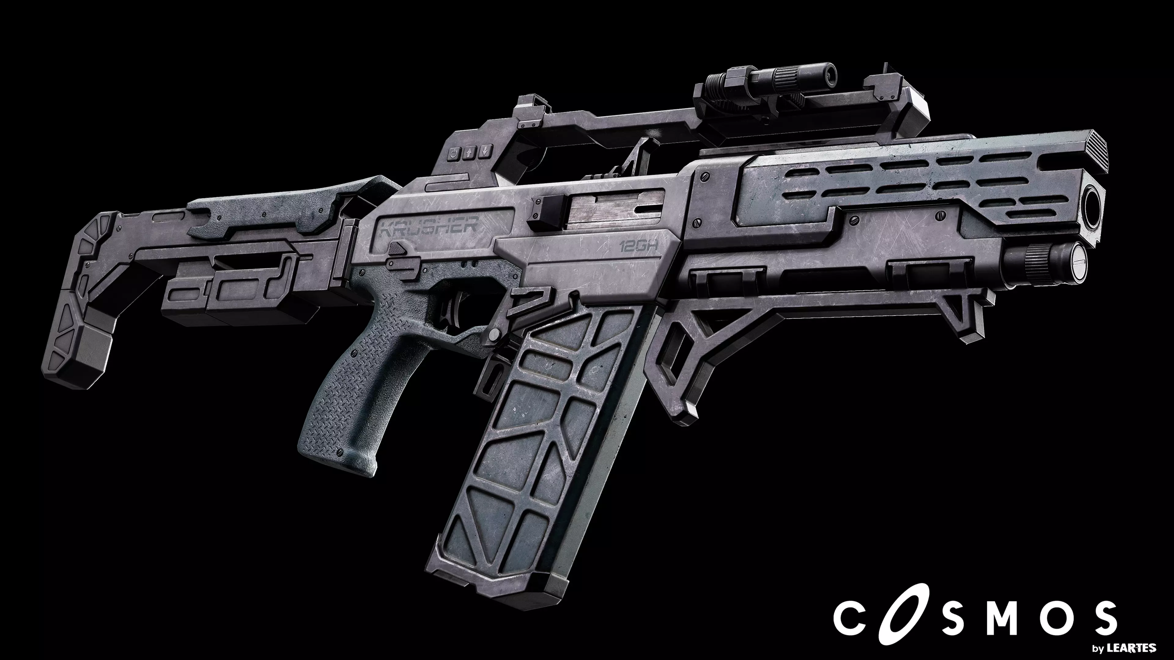 The Krusher cosmos rifle Low-poly 3D model_0