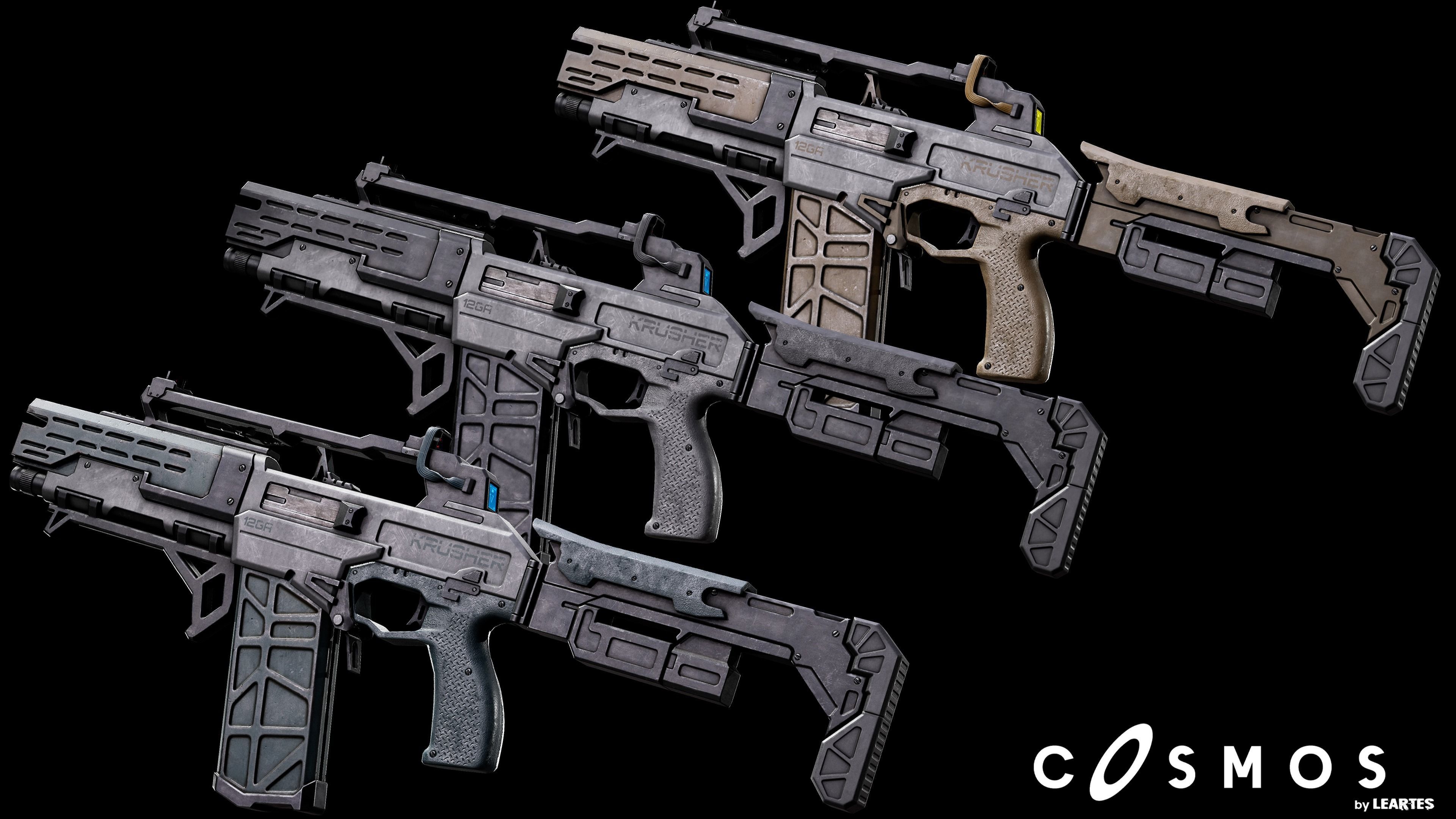 The Krusher cosmos rifle Low-poly 3D model_2