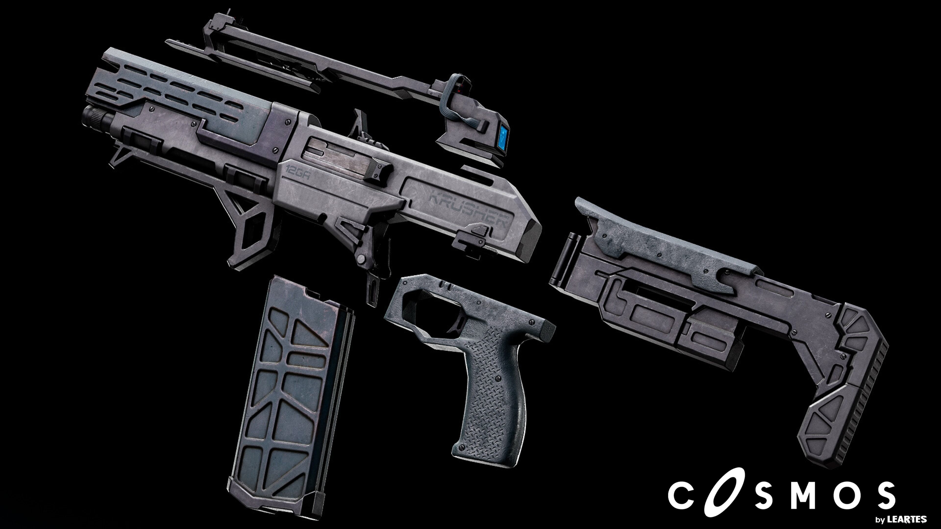 The Krusher cosmos rifle Low-poly 3D model_3
