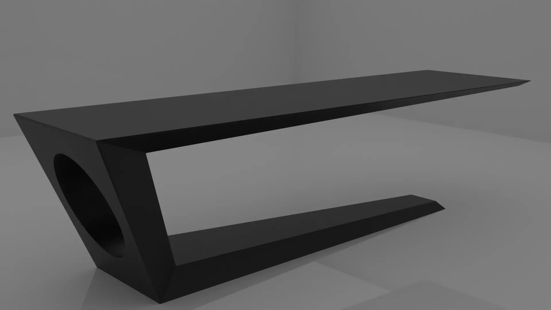 Modern geometric Desk 02 Low-poly 3D model_0