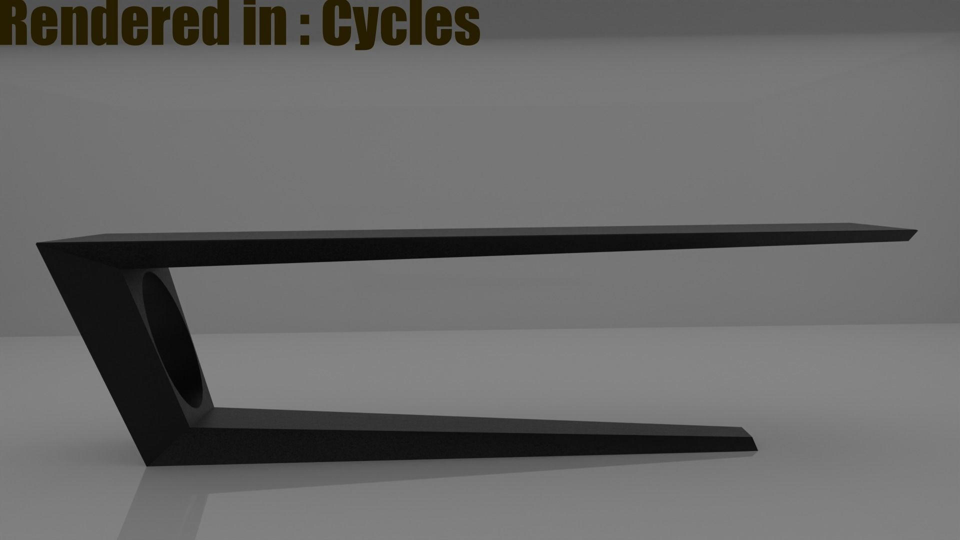 Modern geometric Desk 02 Low-poly 3D model_2