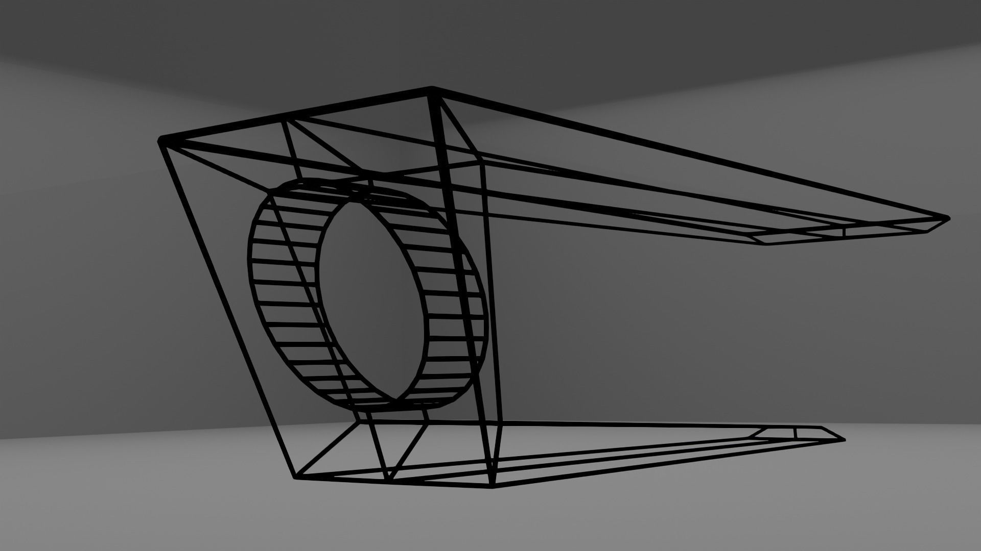 Modern geometric Desk 02 Low-poly 3D model_5